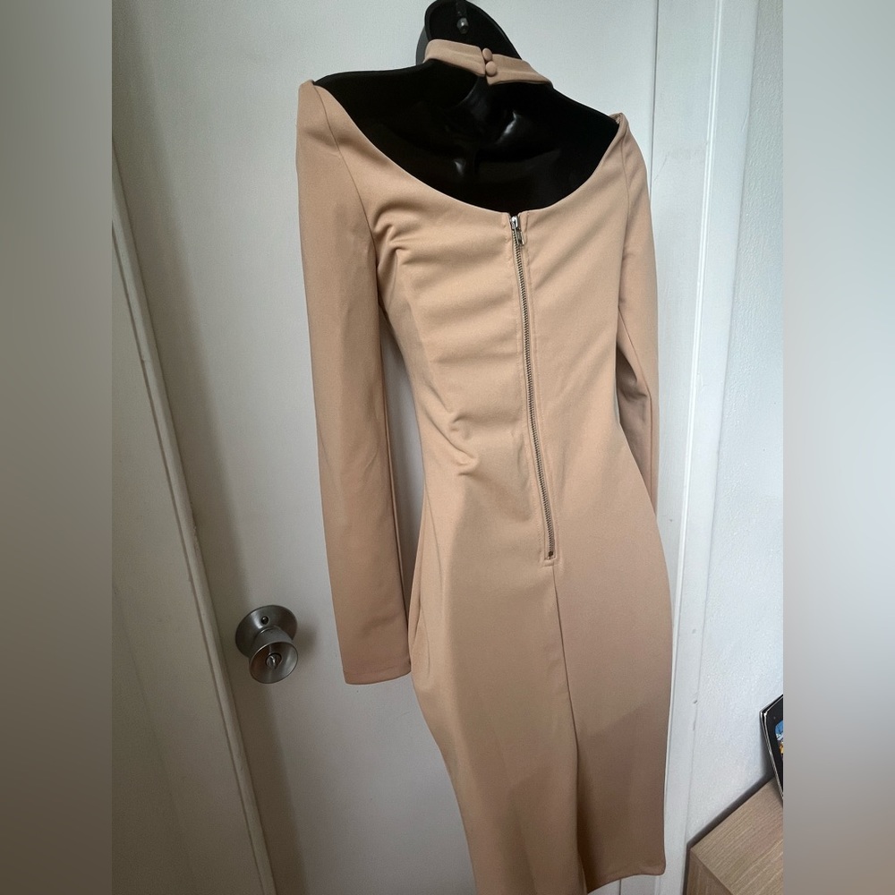 Tiger Mist Rise LONG SLEEVE CUT OUT SHOULDER BODYCON DRESS size S - Picture 5 of 11